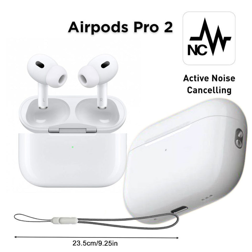 🎧 Pro 2 Wireless Earbuds – Active Noise Cancellation, Deep Bass, Premium Sound